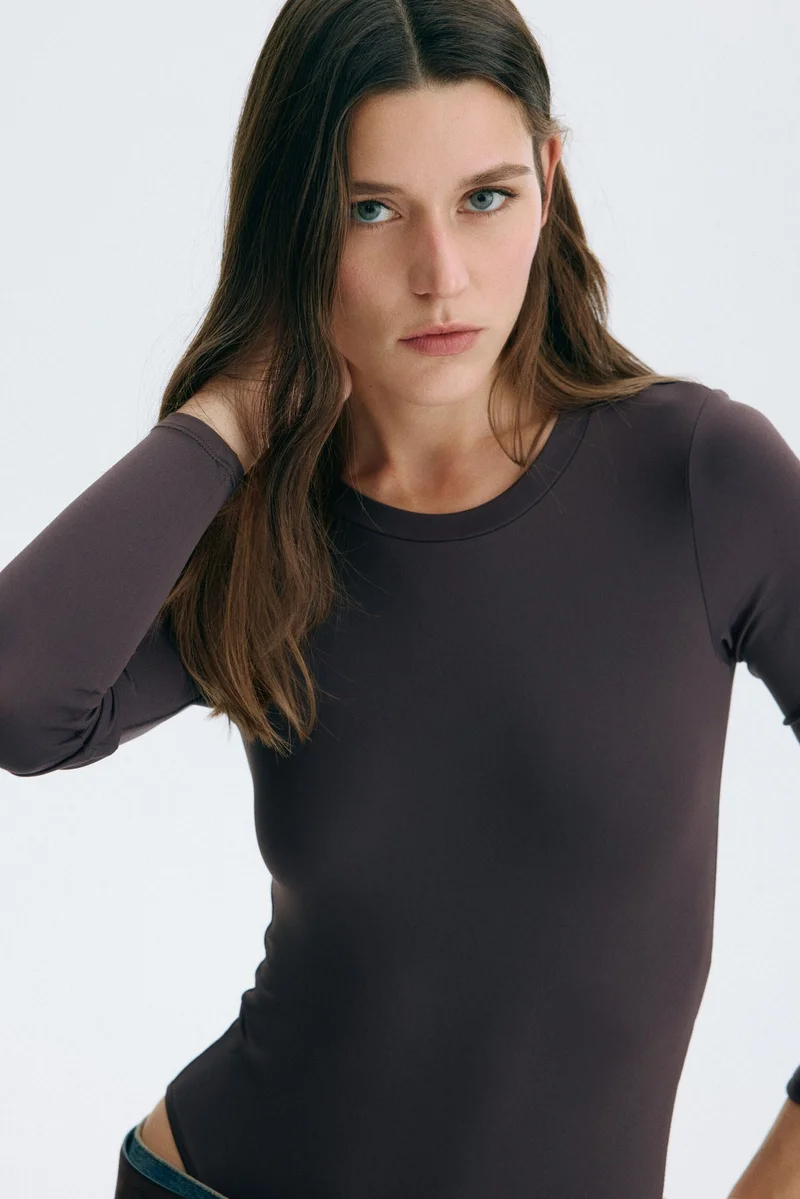 H&M  Long-sleeved microfibre body for Women | Best Price UAE
